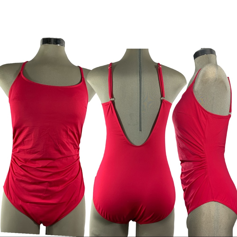 Red One Piece Swimming Suite Size 14